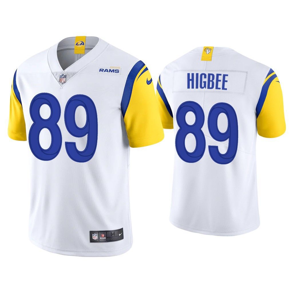 Men Los Angeles Rams #89 Tyler Higbee Nike White Vapor Limited NFL Jersey